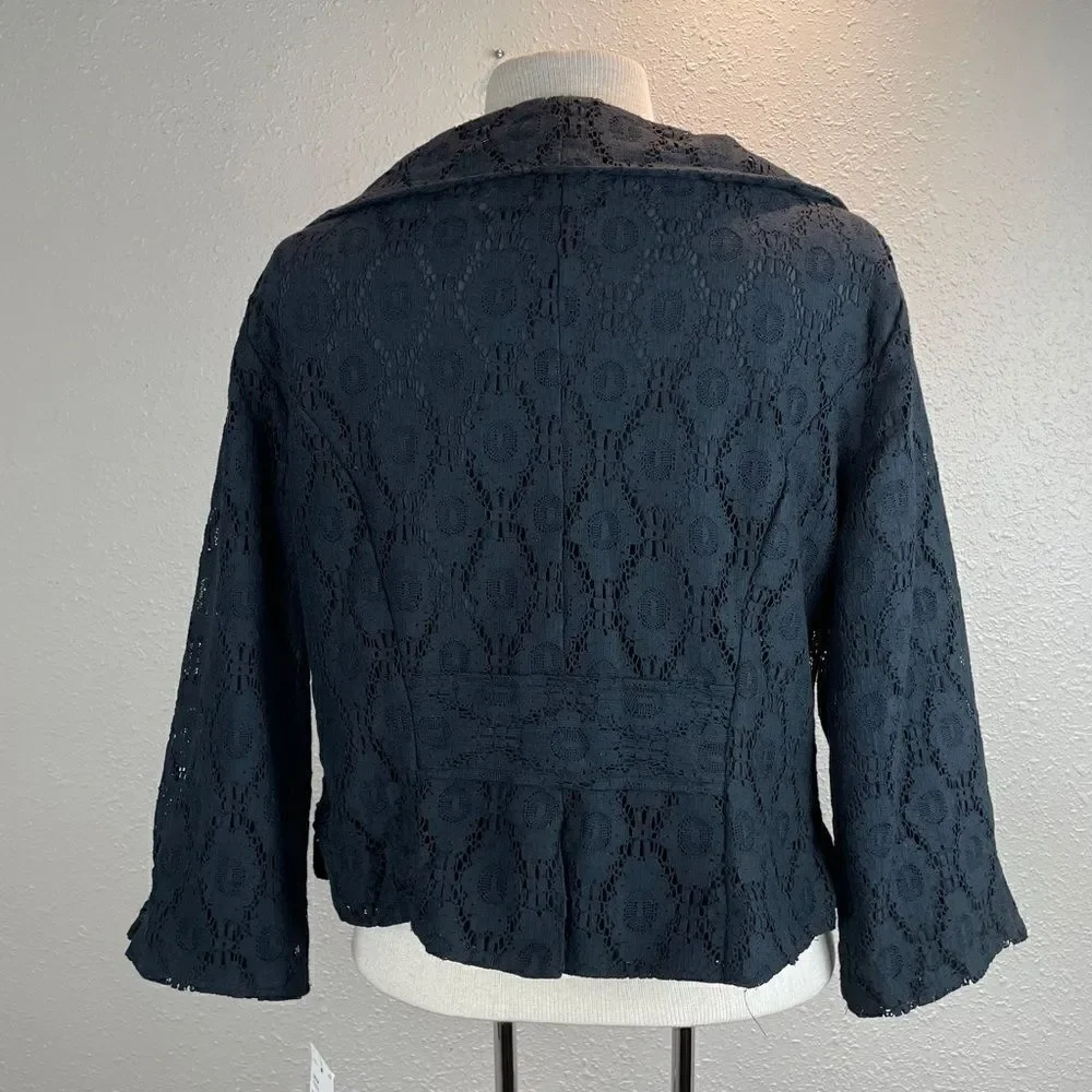 NWT Luciano Dante Black Cropped Dress Jacket L